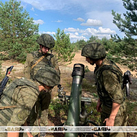 Полевой выход 350-й группы артиллерии 6 омбр и 111 абр