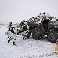 Розыгрыш эпизода отражения нападения условного НВФ на блок-пост
