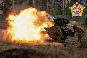 Занятия с курсантами-артиллеристами Военной академии Беларуси