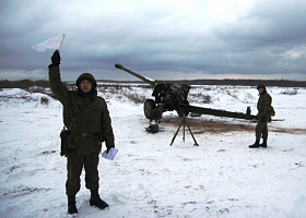 На полигоне Осиповичский прошли занятия по боевой подготовке с одной из артиллерийских батарей 51-й гвардейской артиллерийской бригады