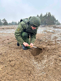 С военнослужащими 7-го инженерного полка СЗОК проведено занятие по подрывному делу