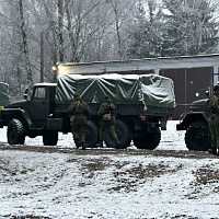 Новое пополнение военных водителей преодолело 50-километровый марш