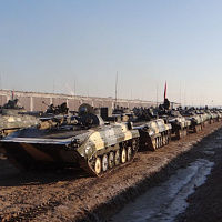 У гвардейцев − полевой выход