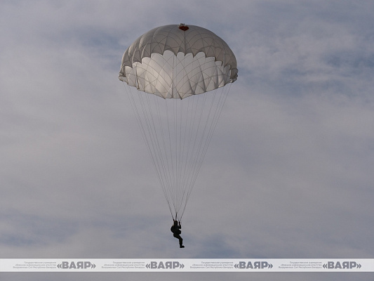 Военнослужащие 5 обр СпН совершили прыжки с парашютом