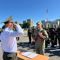 На военном факультете в Гродненском государственном университете имени Янки Купалы прошел ритуал принятия Военной присяги