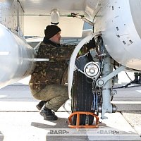 На аэродроме 116-й гвардейской штурмовой авиабазы прошли плановые полеты