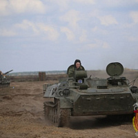 Завершающая стадия слаживания минометной батареи