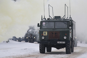 Военнослужащие 86-й бригады связи приняли участие в тактико-специальном занятии с совершением 50-километрового марша