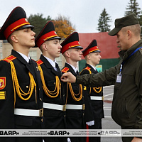 Открытие X Республиканского смотра-конкурса по строевой подготовке среди учащихся кадетских училищ, специализированных лицеев и МСВУ