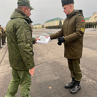 Чествование военнослужащих в 465-й ракетной бригаде