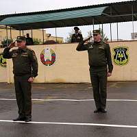 Командир 36  дмостбр полковник Николай Дубовой простился с Боевым Знаменем бригады
