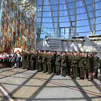 Церемония вручения членских билетов ОО «БРСМ» курсантам Военной академии