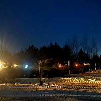 На танкодроме 72 ОУЦ курсанты-гвардейцы осваивают вождение БТР в ночных условиях