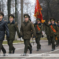 Торжественная церемония прощания со знаменем командира 127 брс гвардии полковника Вадима Янушкевича