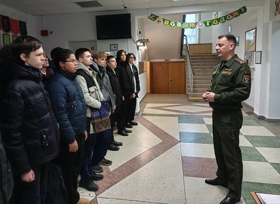 Профориентационную работу провели представители военно-технического факультета в БНТУ