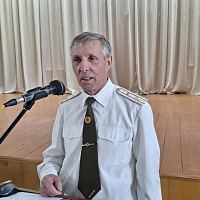 Вручение удостоверений учащимся военно‑патриотического клуба «Юный танкист»