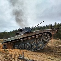 Занятия по вождению боевых машин с военнослужащими 120 омбр