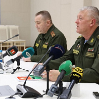 Брифинг, посвященный проверке сил реагирования Союзного государства на территории Беларуси