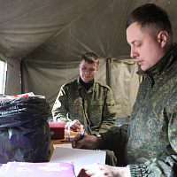 В 61 иаб проходят учебные сборы приписного состава отдельного батальона материального обеспечения