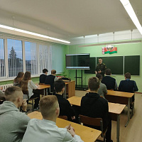 Курсанты военно-медицинского института в БГМУ посетили учреждения образования Гродненской области