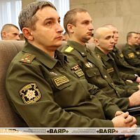 Сбор со специалистами службы противопожарной защиты Вооружённых Сил