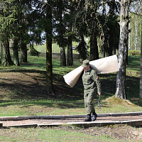 Военнослужащие 188 ибр приняли участие в республиканском субботнике