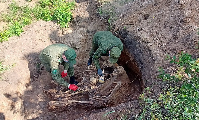 Военнослужащие 52 оспб провели полевые работы на окраине деревни Крапивно