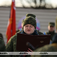 В 120 зрбр состоялся ритуал принятия Военной присяги военнообязанными, призванными из запаса