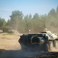 Занятия по вождению машин с курсантами 72 ОУЦ