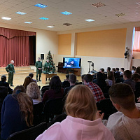 Урок для школьников от курсантов военного факультета в БГУИР