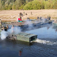 С военнослужащими понтонно-мостового батальона 557-й инженерной бригады прошел полевой выход