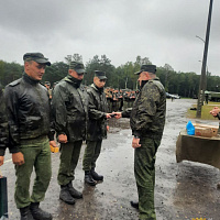 На полигоне Брестский поздравили танкистов
