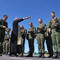 Молебен для участников учения