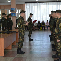 Военнослужащие из числа нового пополнения в/ч 19764 приняли Кодекс чести защитника Отечества