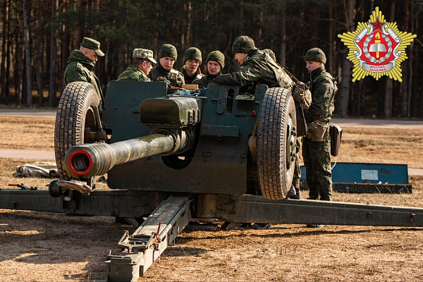 Практические занятия на полигоне с курсантами Военной академии Беларуси
