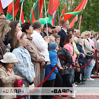 Церемония открытия реконструированной площади Победы в Бобруйске