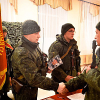 Торжественный ритуал принятия Военной присяги военнообязанными, призванными из запаса