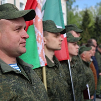 Чествование военнообязанных, принимавших участие в проверке боеготовности Вооружённых Сил