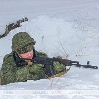 Занятия с офицерами запаса, призванными в воинские части ЗОК в рамках комплексной проверки боеготовности Вооружённых Сил