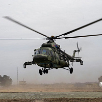 Военнослужащие 38 одшбр десантировались из вертолета Ми-8 МТВ-5