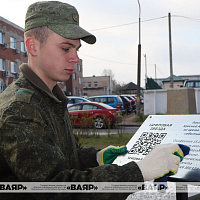 Военнослужащие 557-й инженерной бригады ЗОК наводят порядок на закрепленных воинских захоронениях и памятниках воинской славы