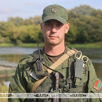 Военнослужащие 557-й инженерной бригады отработали эпизод по наведению паромной переправы через Неман