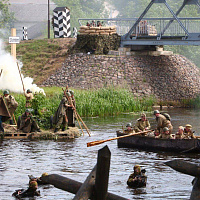 Историко-военная реконструкция в Слониме, посвящённая освобождению города и форсированию реки Щара