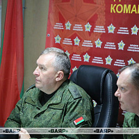 Министр обороны Беларуси заслушал доклады должностных лиц на командных пунктах СЗОК и ЗОК