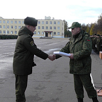 Чествование военнослужащих в 120 омбр