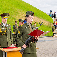 Военная присяга первокурсников военного факультета в БГУ