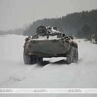 Занятия по вождению боевых машин с военнослужащими 120 омбр