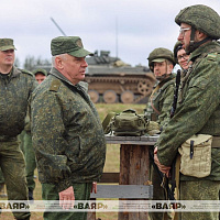 На одном из полигонов страны проводятся занятия с военнообязанными, призванными из запаса 