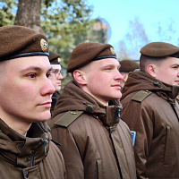 Торжественный митинг в 56 опс