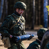 Практические занятия на полигоне с курсантами Военной академии Беларуси